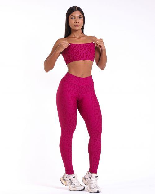 Conjunto Calça Básica New Onça Fit + Top Faixa
