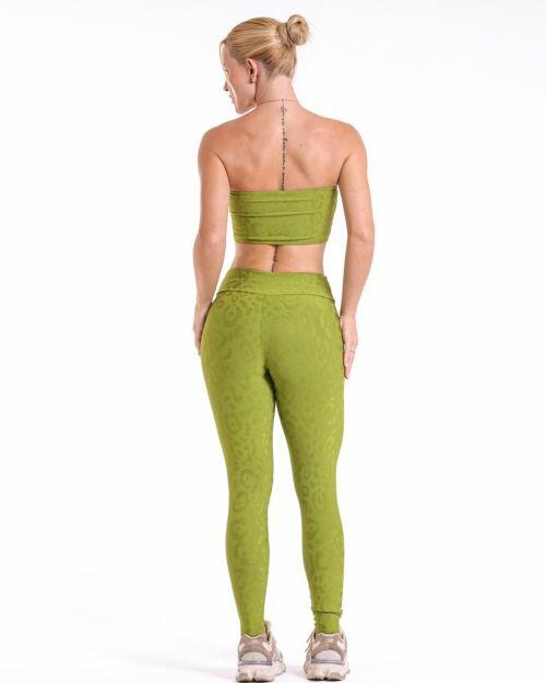 Conjunto Calça Básica New Onça Fit + Top Faixa