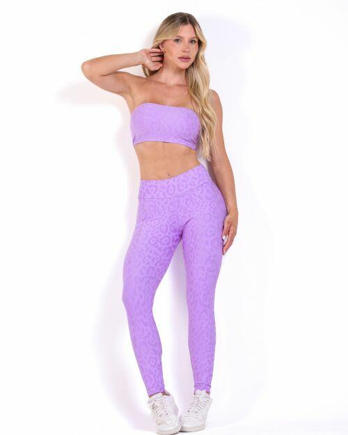 Conjunto Calça Básica New Onça Fit + Top Faixa