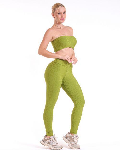 Conjunto Calça Básica New Onça Fit + Top Faixa