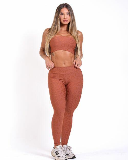 Conjunto Calça Básica New Onça Fit + Top Faixa