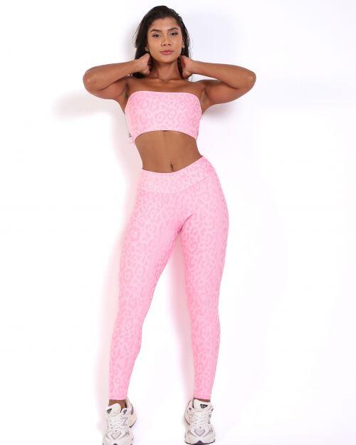 Conjunto Calça Básica New Onça Fit + Top Faixa