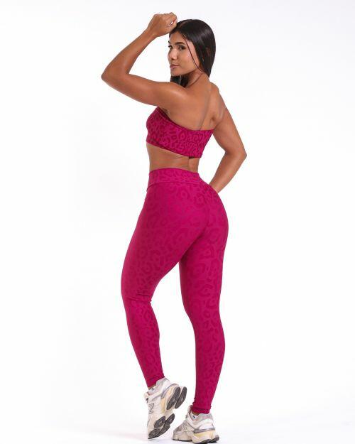 Conjunto Calça Básica New Onça Fit + Top Faixa