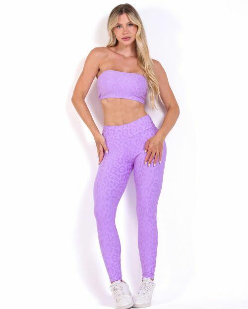 Conjunto Calça Básica New Onça Fit + Top Faixa