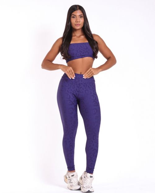 Conjunto Calça Básica New Onça Fit + Top Faixa