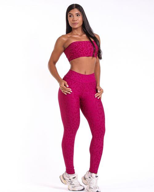 Conjunto Calça Básica New Onça Fit + Top Faixa