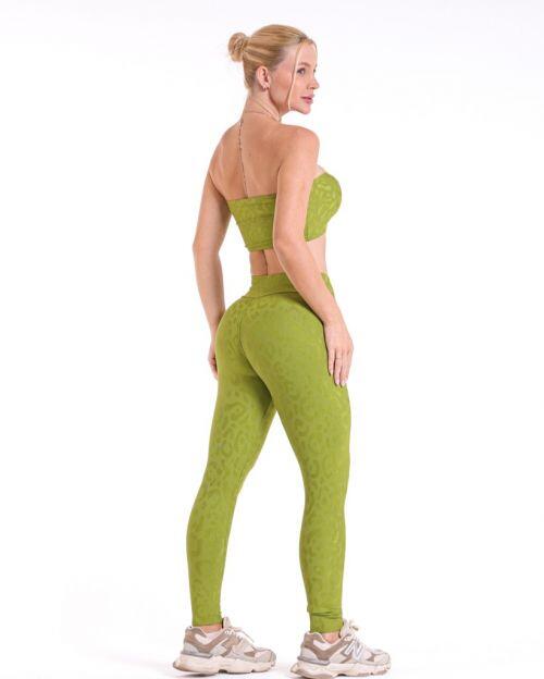 Conjunto Calça Básica New Onça Fit + Top Faixa