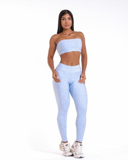 Conjunto Calça Básica New Onça Fit + Top Faixa