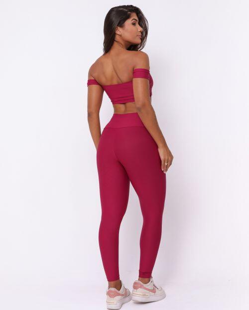 Conjunto Cal�a Legging B�sica Light + Top Ciganinha