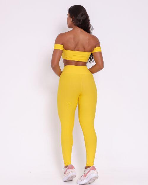 Conjunto Cal�a Legging B�sica Light + Top Ciganinha