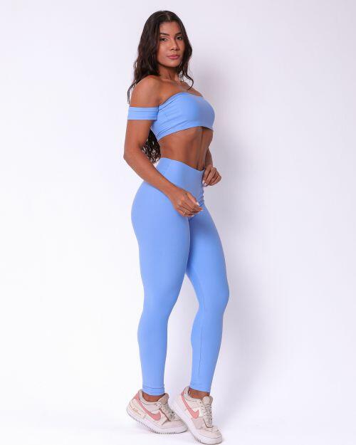 Conjunto Cal�a Legging B�sica Light + Top Ciganinha