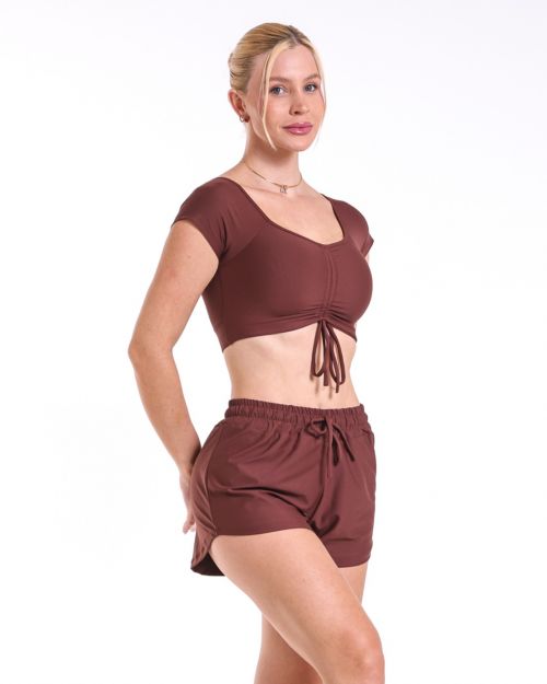 Conjunto Short Boxer Basic Light + Top Manguinha