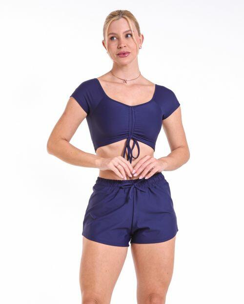 Conjunto Short Boxer Basic Light + Top Manguinha