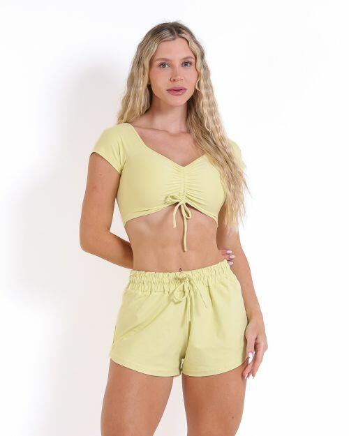 Conjunto Short Boxer Basic Light + Top Manguinha