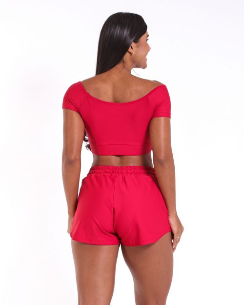 Conjunto Short Boxer Basic Light + Top Manguinha