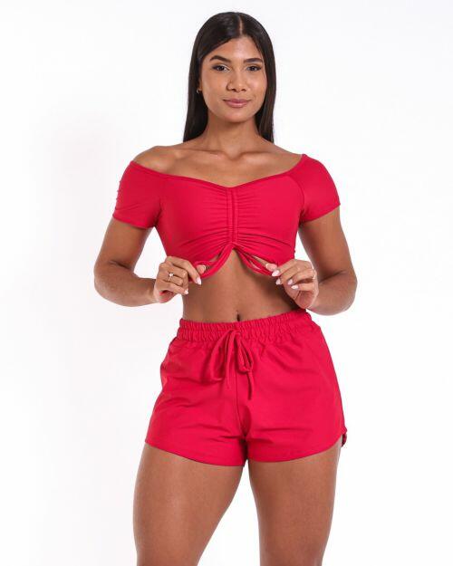 Conjunto Short Boxer Basic Light + Top Manguinha
