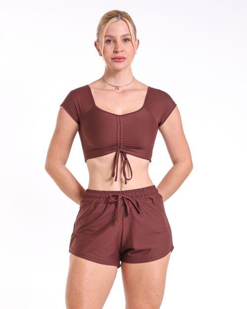Conjunto Short Boxer Basic Light + Top Manguinha