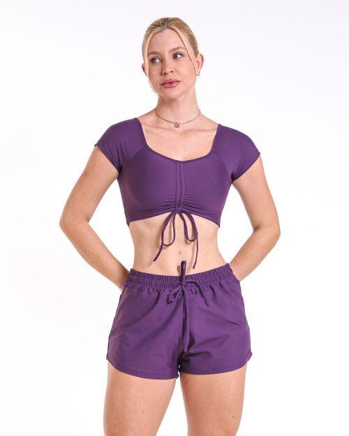 Conjunto Short Boxer Basic Light + Top Manguinha