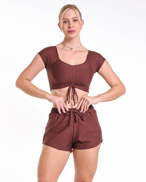 Conjunto Short Boxer Basic Light + Top Manguinha