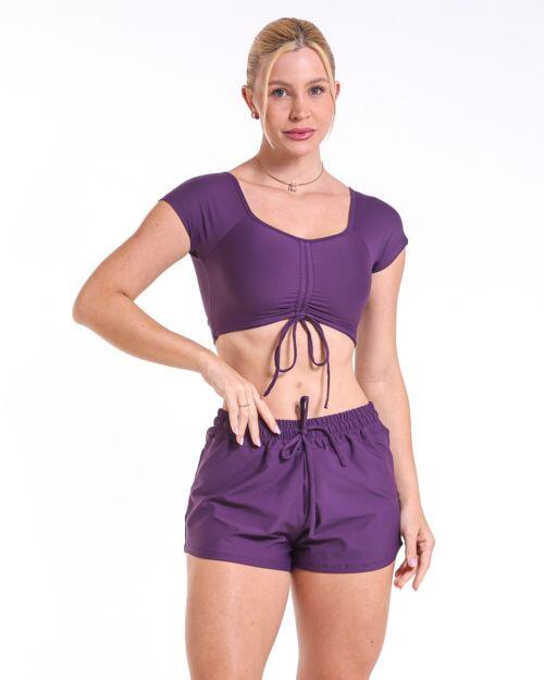 Conjunto Short Boxer Basic Light + Top Manguinha