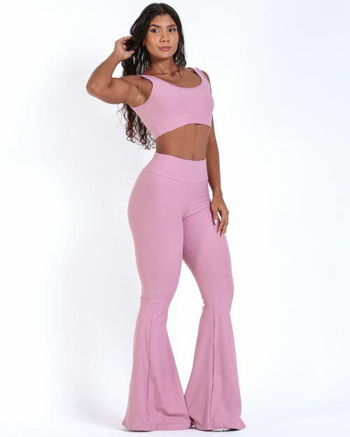 Conjunto Calça Flare Light + Top Scandal Basic