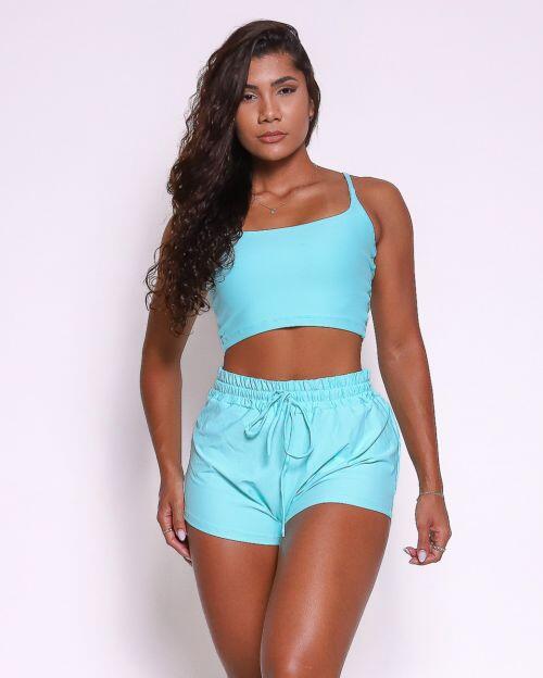 Conjunto Short Boxer Basic Light + Top Regatinha