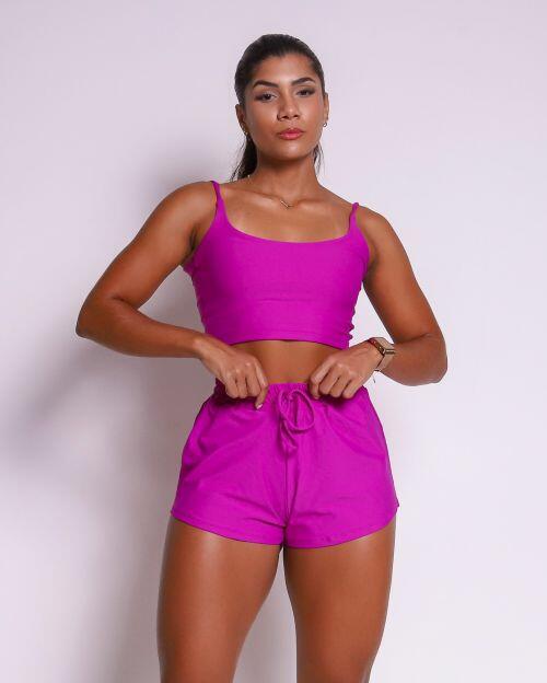 Conjunto Short Boxer Basic Light + Top Regatinha