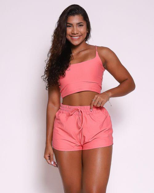 Conjunto Short Boxer Basic Light + Top Regatinha