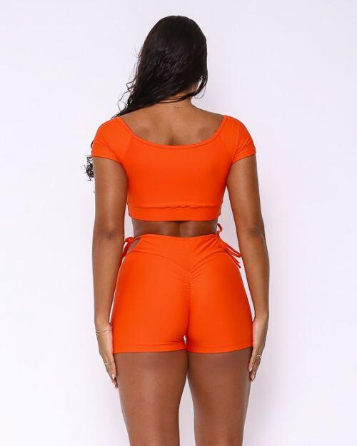 Conjunto Short Empina Ajuste Light + Top Manguinha