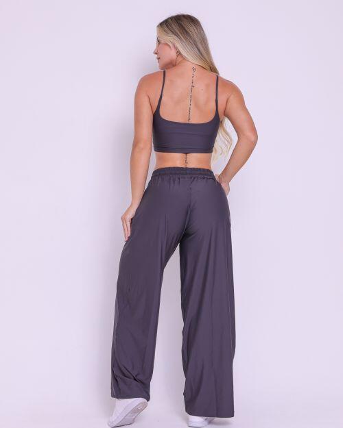 Conjunto Calça Pantalona Wide + Top Bruna