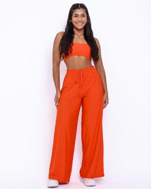 Conjunto Calça Pantalona Wide + Top Bruna
