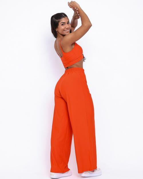 Conjunto Calça Pantalona Wide + Top Bruna