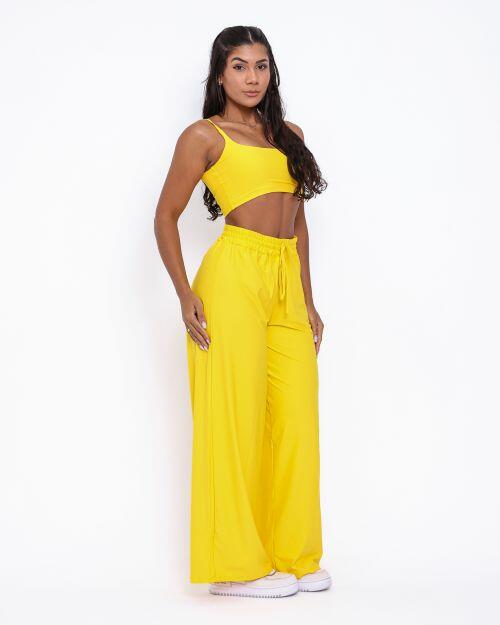 Conjunto Calça Pantalona Wide + Top Bruna