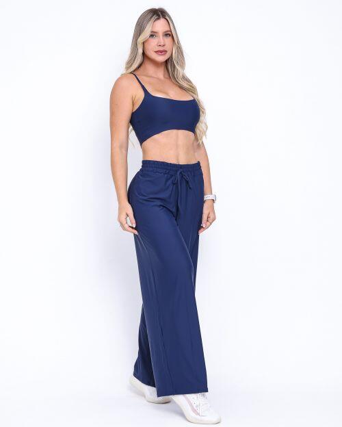 Conjunto Calça Pantalona Wide + Top Bruna