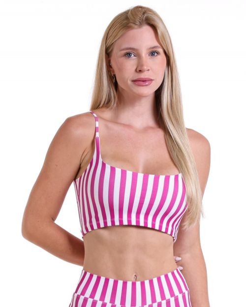 Top Bruna Listrado Branco