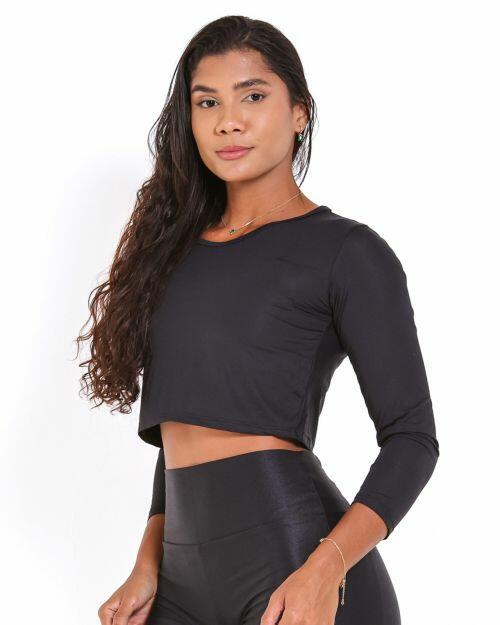 Cropped Manga Longa Pisco