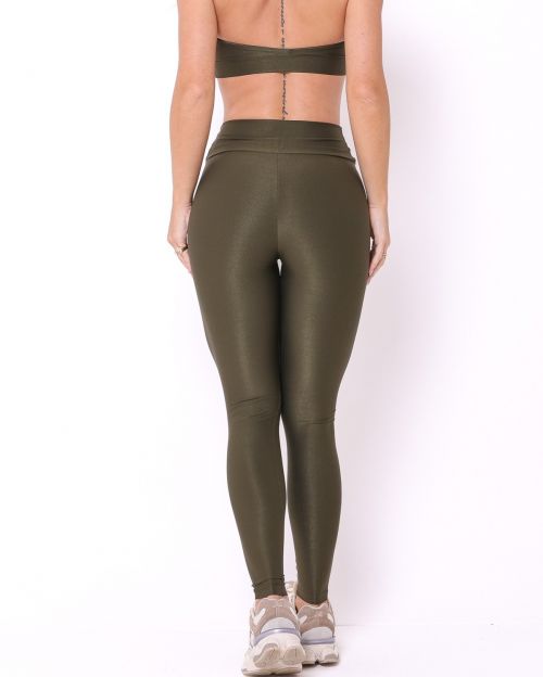 Cal�a Legging B�sica M�dia Compress�o