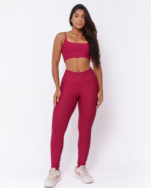 Conjunto Calça Legging Empina Vivo Cós Reto Light + Top Bruna