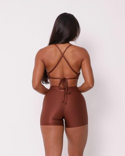 Conjunto Short Básico Cós Fino Compressão + Top Paula