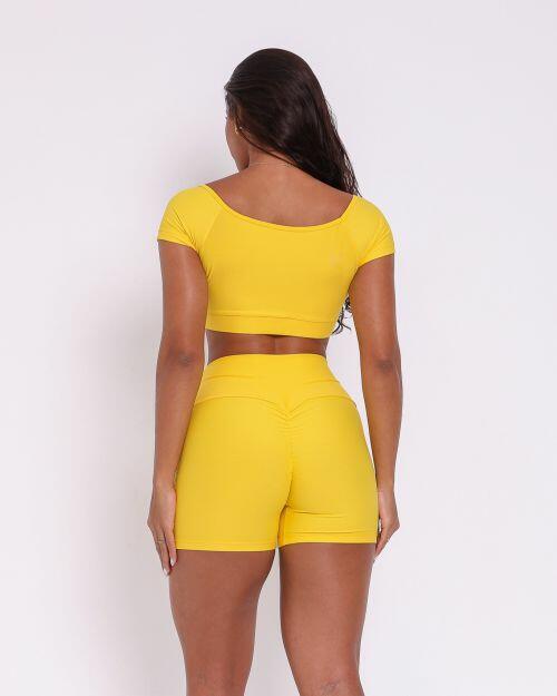 Conjunto Short Empina Light + Top Manguinha