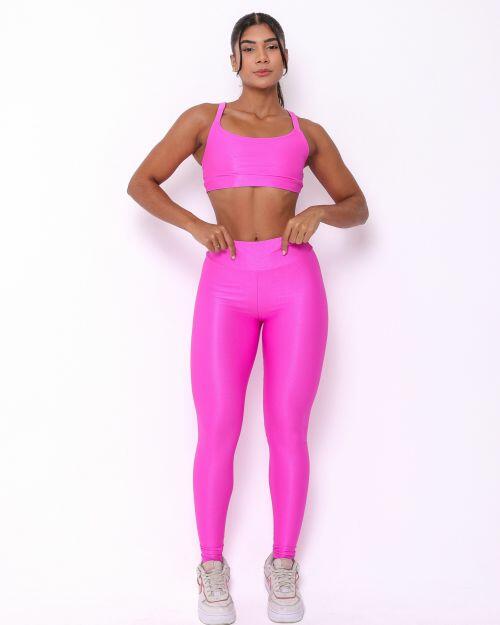 Conjunto Calça Legging Básica Compressão + Top Tai