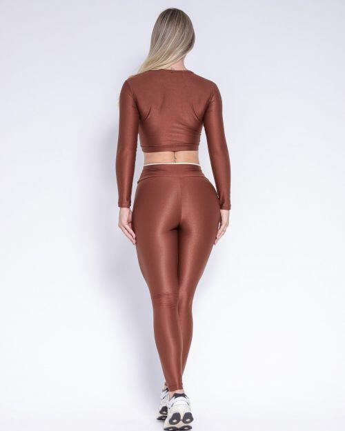 Conjunto Calça Legging Athletic Compressão Bicolor + Top Maria