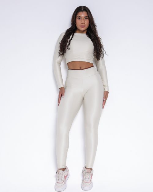 Conjunto Calça Legging Athletic Compressão Bicolor + Top Maria