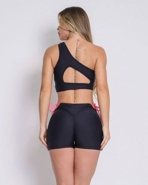 Conjunto Short Empina Ajuste Bicolor Light + Top Paloma