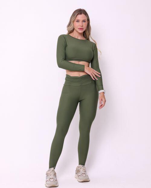 Conjunto Cal�a B�sica C�s Franzido Light + Top Maria