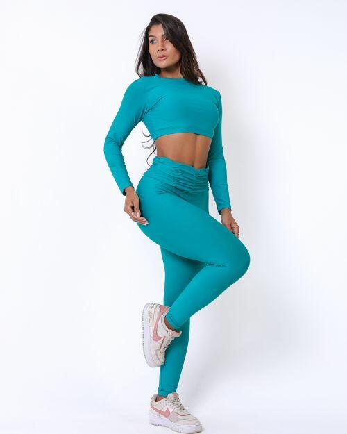 Conjunto Cal�a B�sica C�s Franzido Light + Top Maria