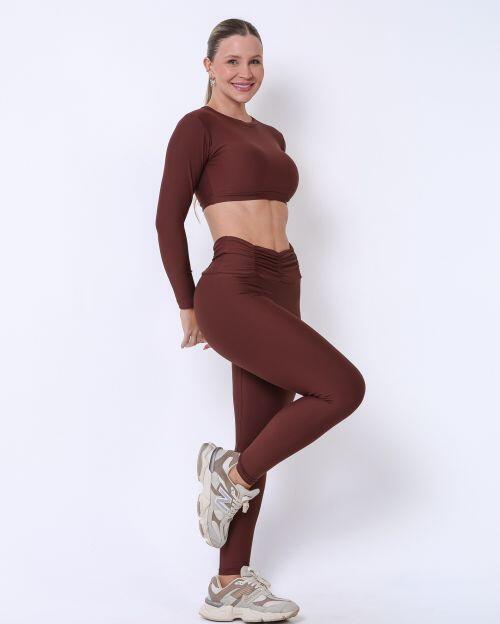 Conjunto Cal�a B�sica C�s Franzido Light + Top Maria