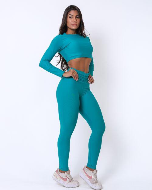Conjunto Cal�a B�sica C�s Franzido Light + Top Maria