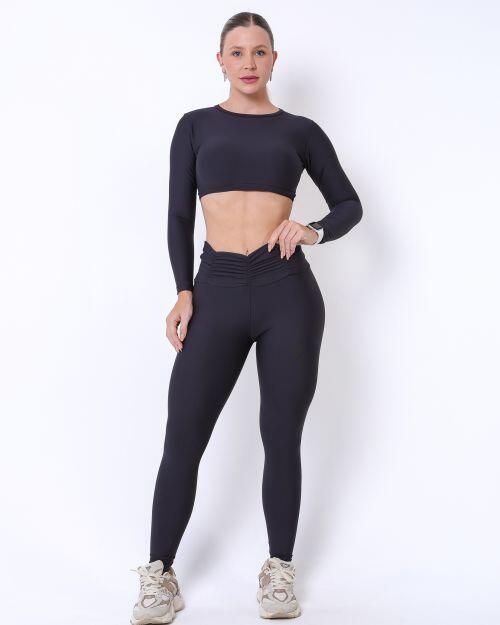 Conjunto Cal�a B�sica C�s Franzido Light + Top Maria