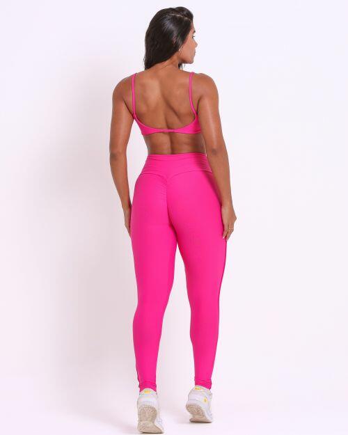 Conjunto Calça Legging Empina Vivo Cós Reto Light + Top Ju
